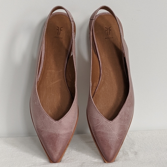 Frye Shoes - Frye Kenzie Leather Slingback Flats Lilac 9.5M 🆕